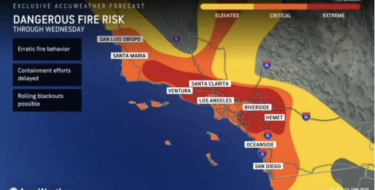 Santa Ana winds are returning and this could very bad for the situation in California